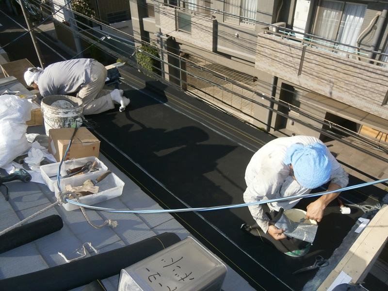 浜田山バルコニー　工事中