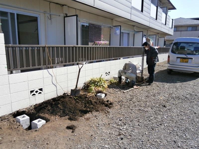 杉並区高井戸　フェンス　工事中